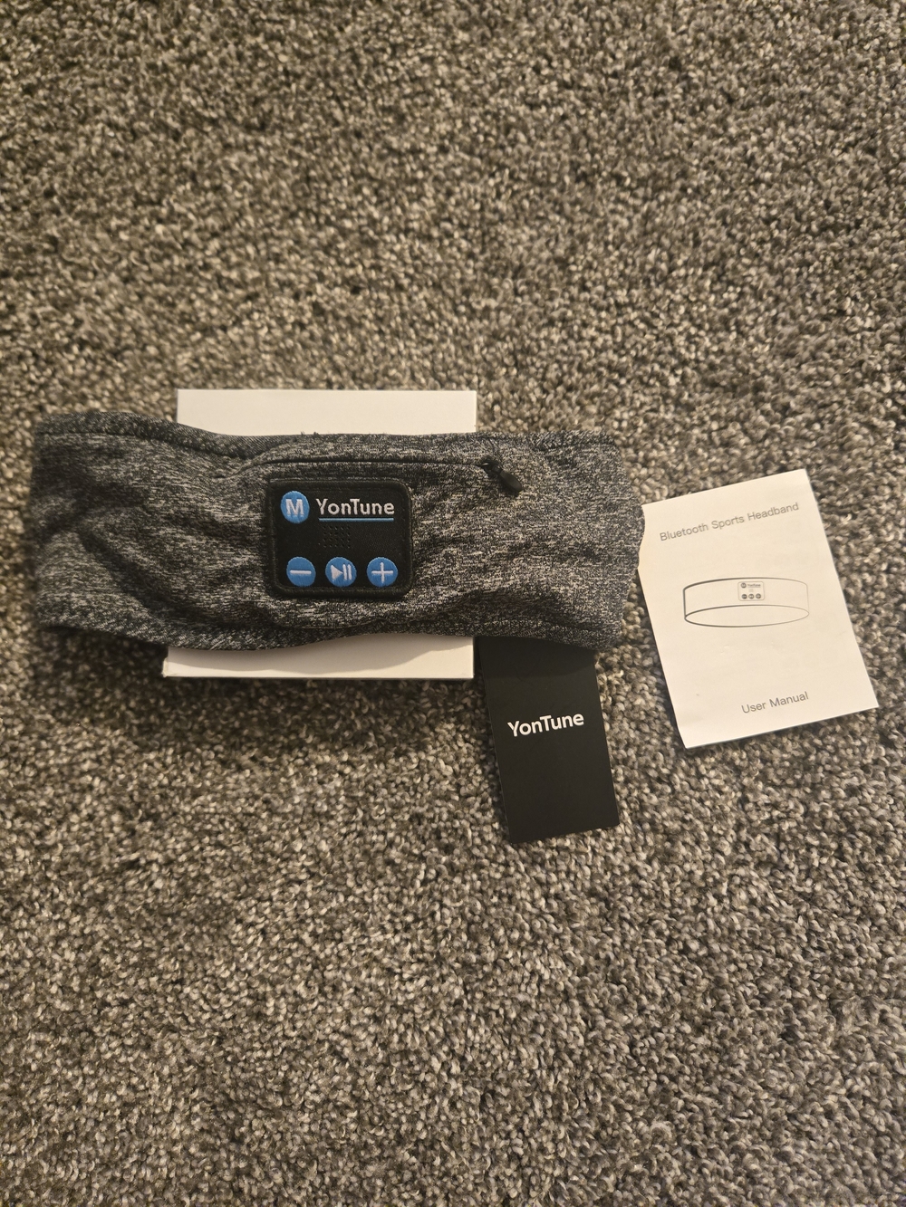 YonTune Bluetooth Sports Headband in Heather Gray